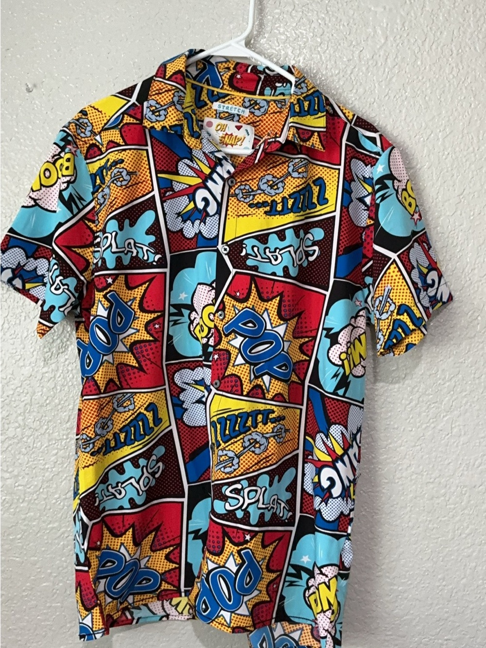 Vibrant Comic Pop Short-Sleeve Shirt - Multicolor